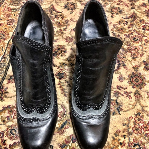 Vintage Karl Lagerfeld Leather Heels - Picture 1 of 6